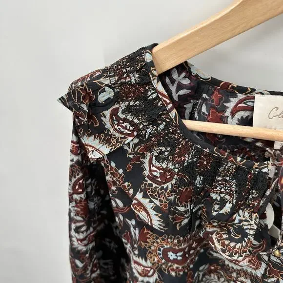 CLEOBELLA NWT Evereve Jillian Organic Cotton Long Sleeve Blouse // XS - Picture 8 of 14